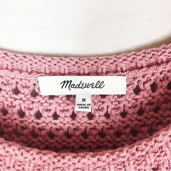 Madewell Austen Chunky Knit Pullover Sweater | Dusty Pink | Size Medium - Picture 3 of 7